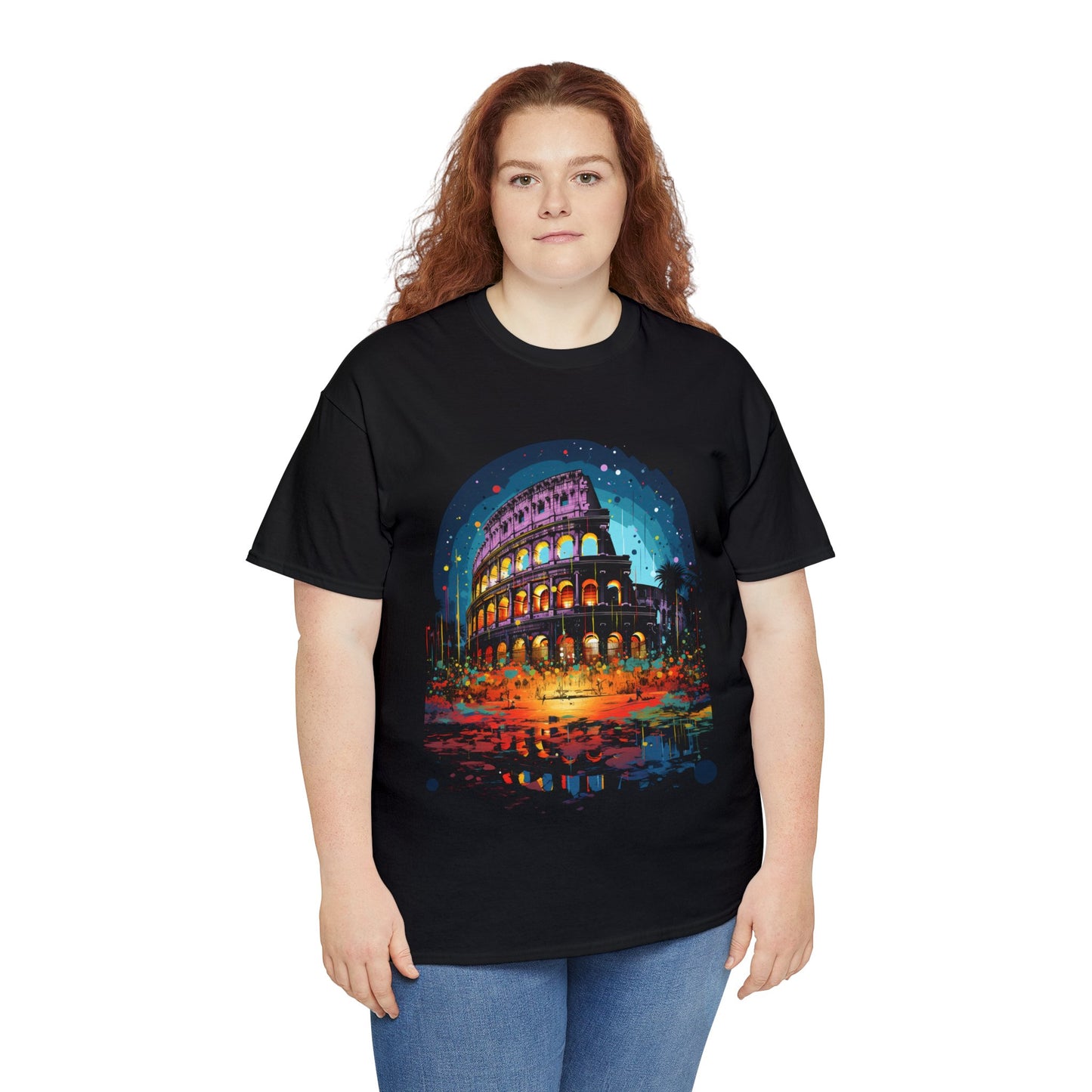 Luminous Cityscape - Unisex Heavy Cotton Tee