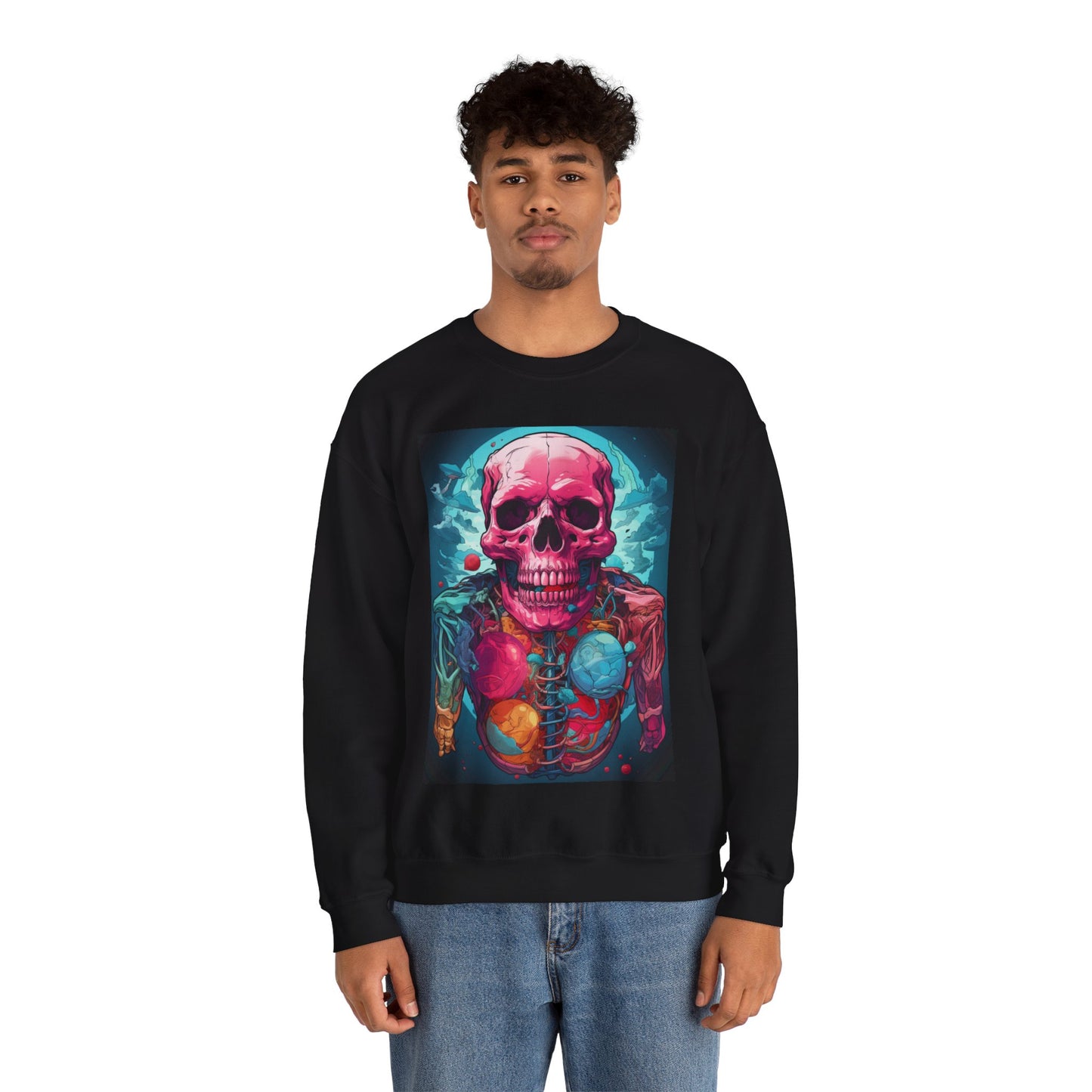 Vibrant Skull and Smoke Sweatshirt