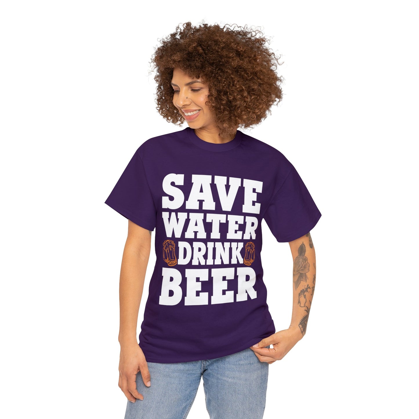 Save Water Drink Beer - Unisex Heavy Cotton Tee