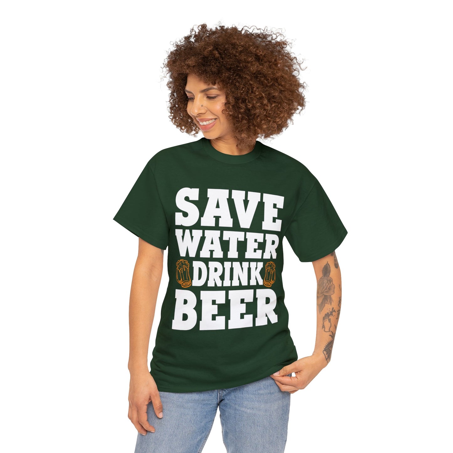 Save Water Drink Beer - Unisex Heavy Cotton Tee