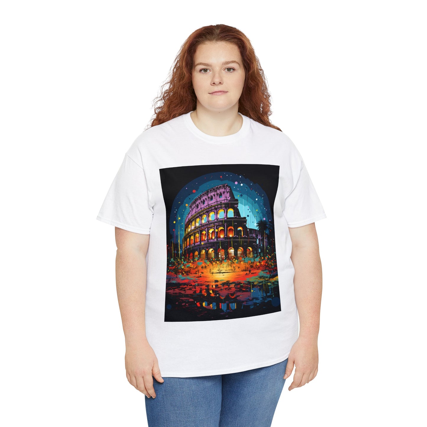 Luminous Cityscape - Unisex Heavy Cotton Tee